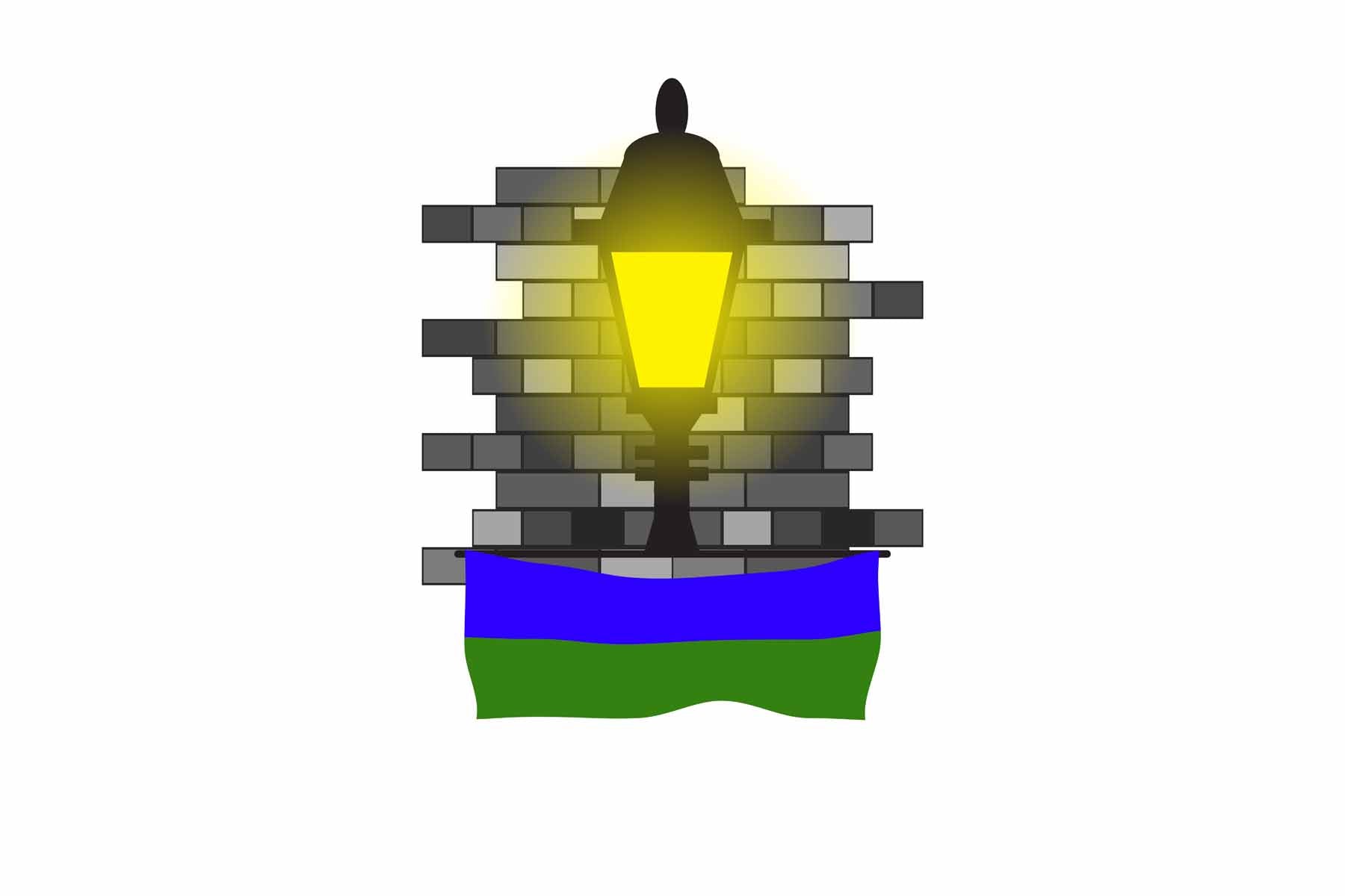 Komi Town Street Lamp Bricks Sticker & Magnet