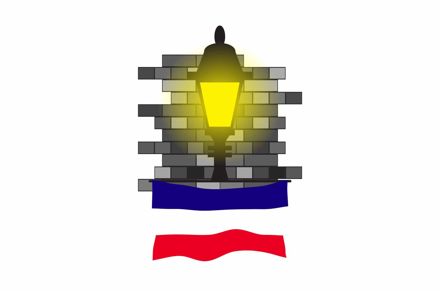 Los Altos Town Street Lamp Bricks Sticker & Magnet