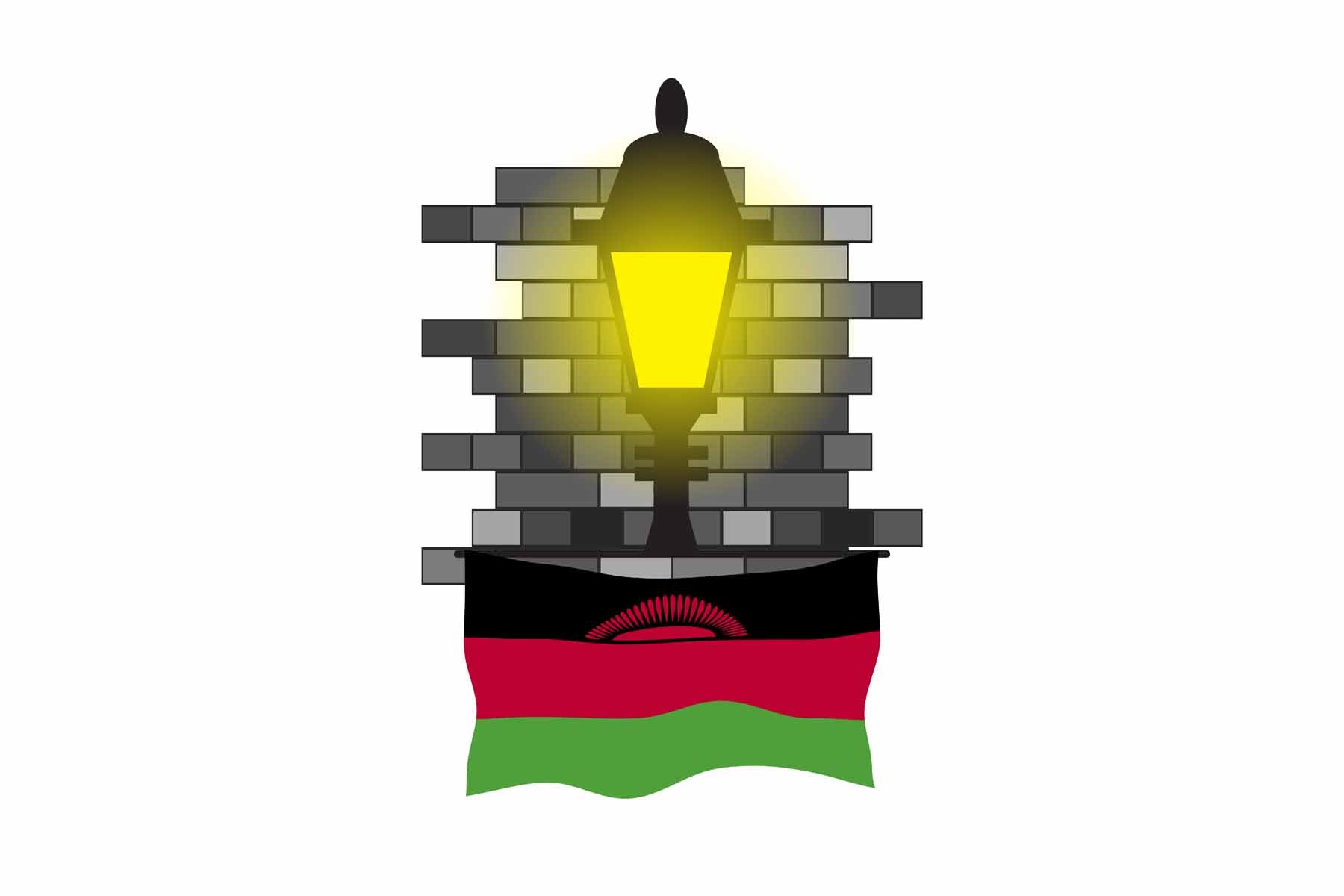 Malawi Town Street Lamp Bricks Sticker & Magnet