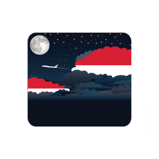Monaco Airplane Airport Flight Night Clouds Mousepad 