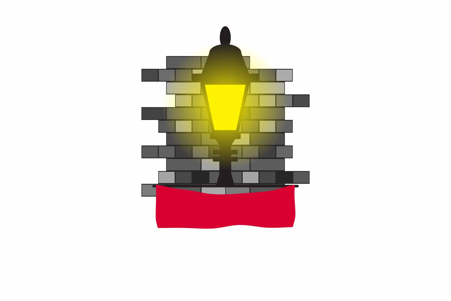 Monaco Town Street Lamp Bricks Sticker & Magnet