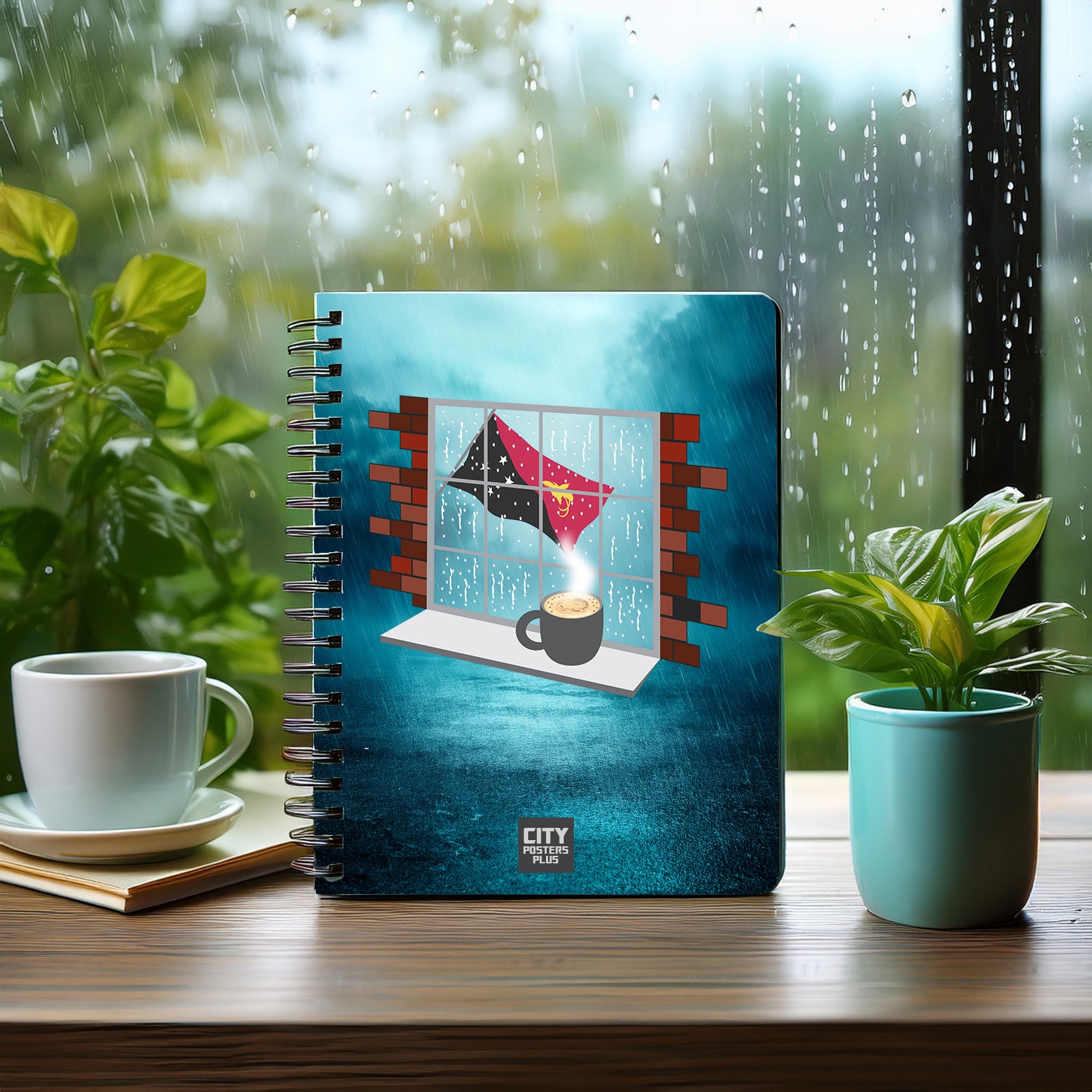 Papua New Guinea Coffee Rain Notebook
