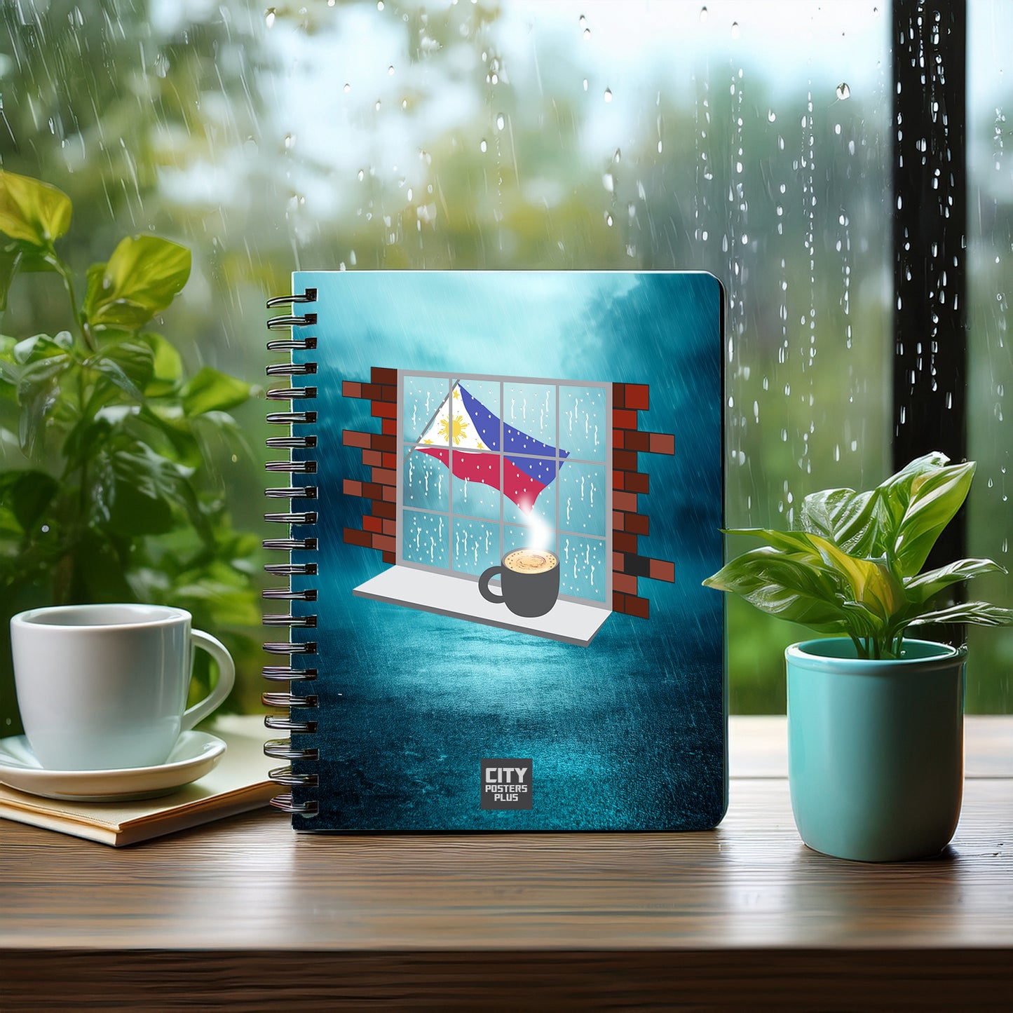 Philippines Coffee Rain Notebook