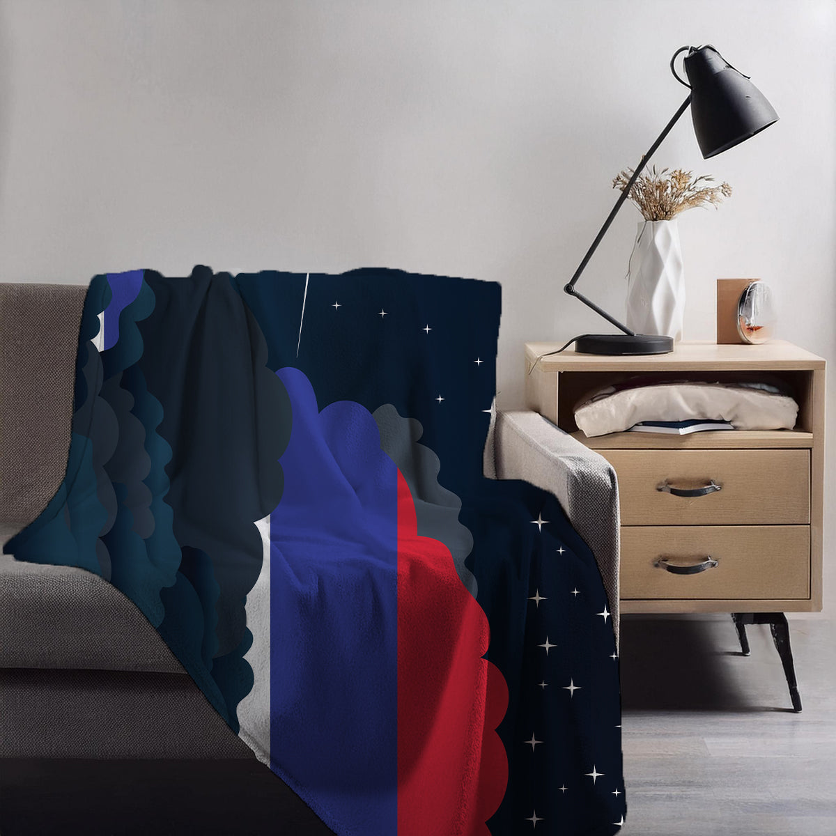 Republika Srpska Night Clouds Blankets & Throws | Premium Soft Blankets | City Posters Plus