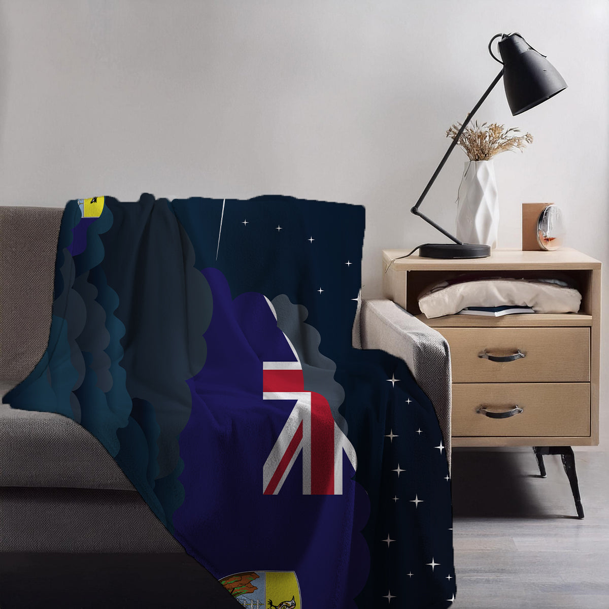 Saint Helena Night Clouds Blankets & Throws | Premium Soft Blankets | City Posters Plus