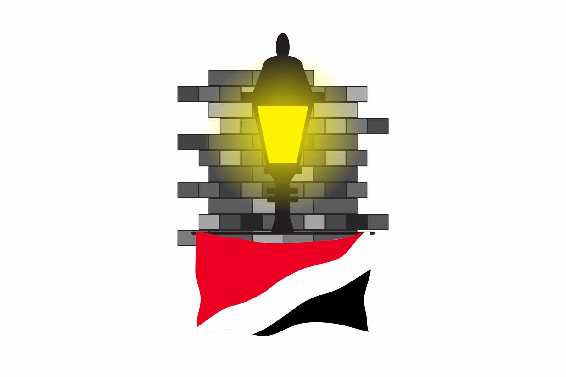 Sealand Principality of Town Street Lamp Bricks Sticker & Magnet