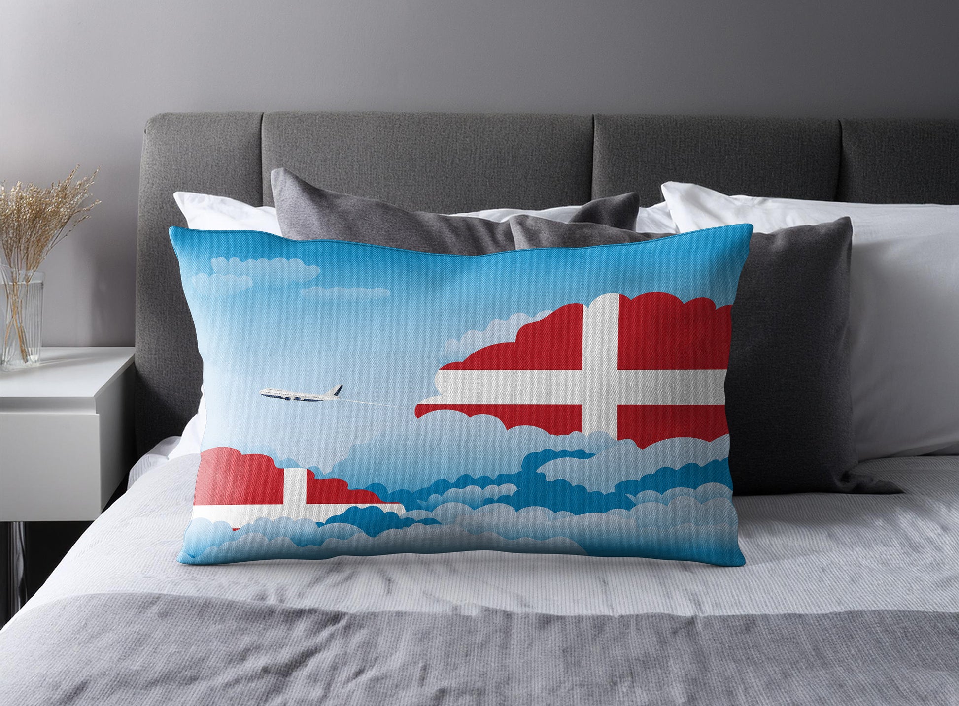 Sovereign Military Order of Malta World Airplane Day Clouds Square & Rectangle Pillow Cases | Aviation Decorative Pillow Covers