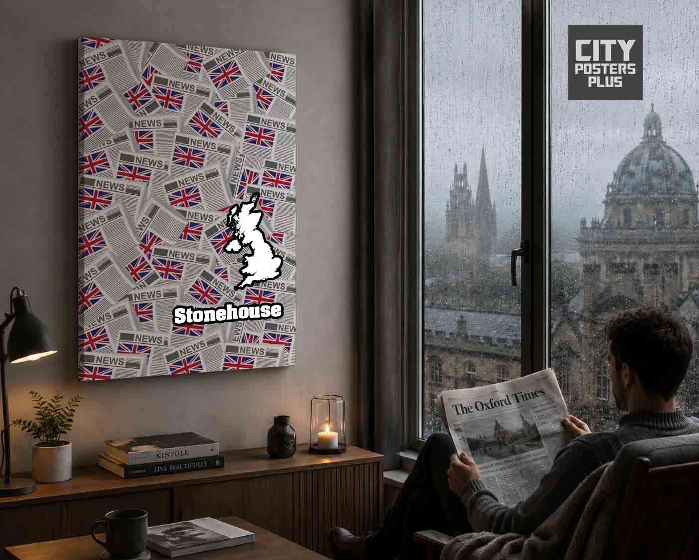 Stonehouse Newspapers Canvas Wrapped | 360 Images Plus