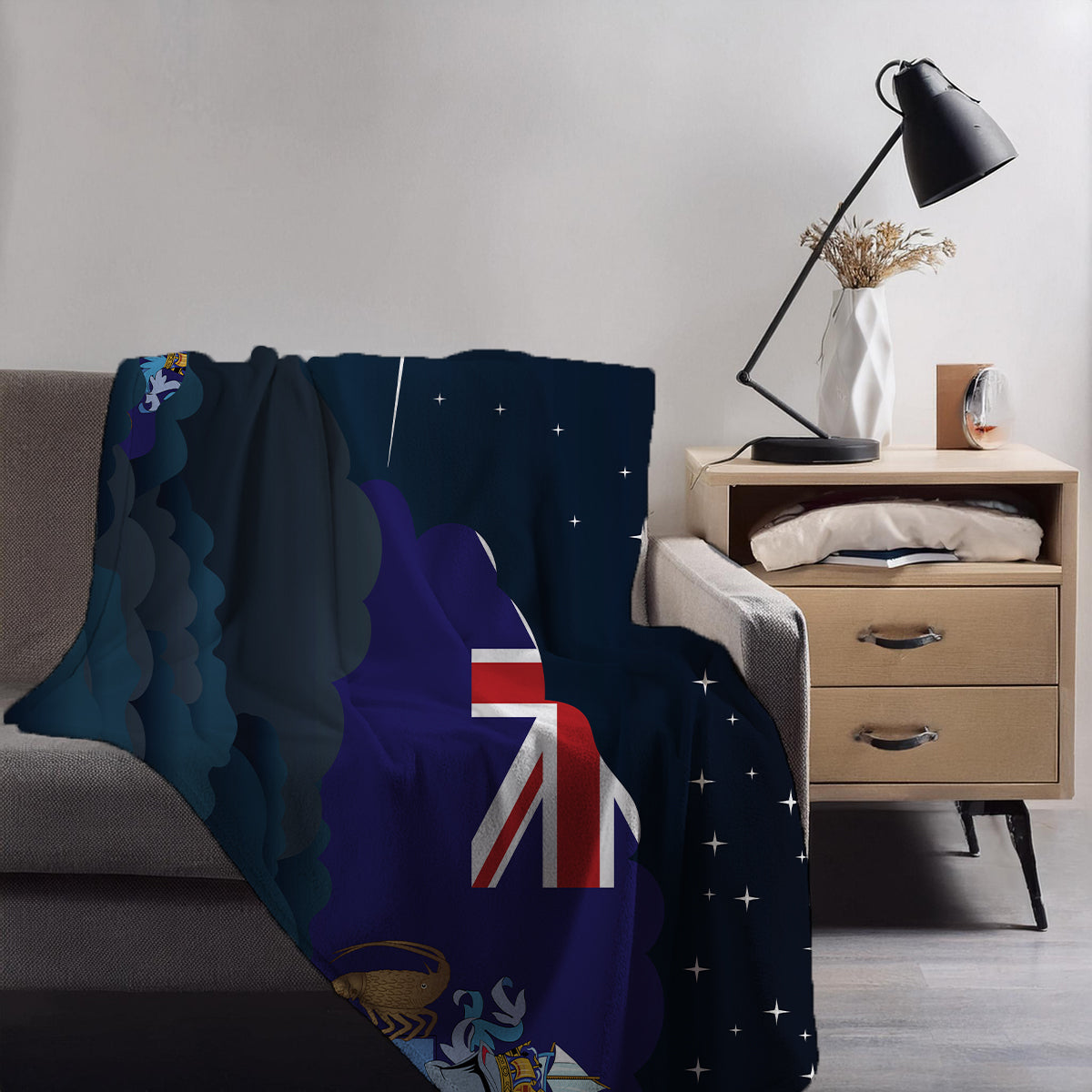 Tristan da Cunha Night Clouds Blankets & Throws | Premium Soft Blankets | City Posters Plus