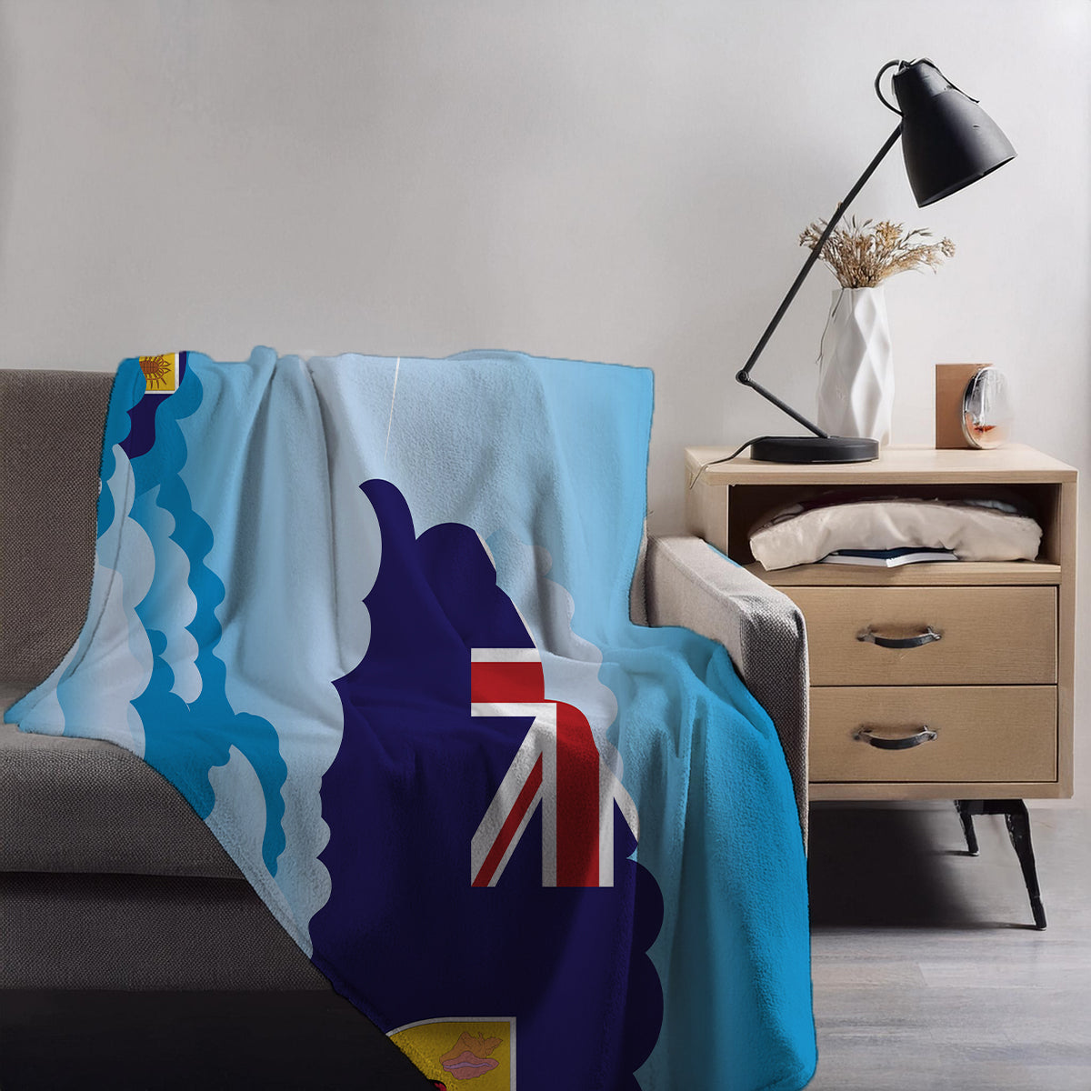 Turks Case and Caicos Islands Day Clouds Blankets & Throws | Soft Premium Blankets | City Posters Plus