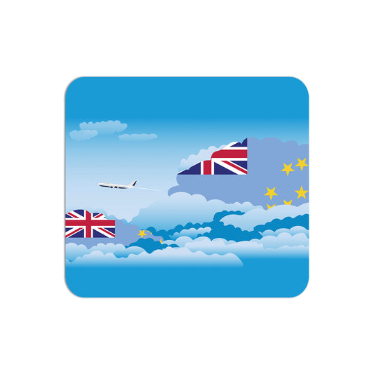 Tuvalu Airplane Airport Flight Day Clouds Mousepad 