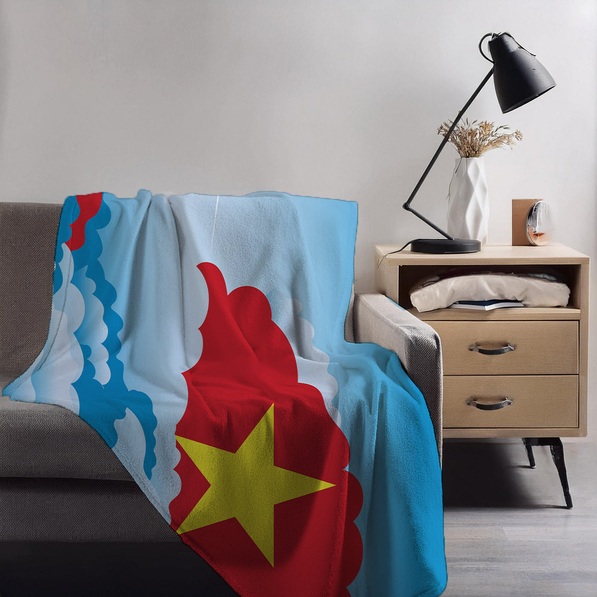 Vietnam Day Clouds Blankets & Throws | Soft Premium Blankets | City Posters Plus