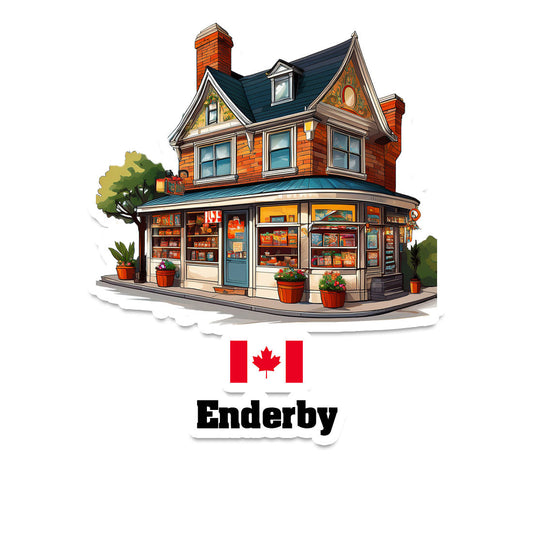 Enderby Home Town Office Shop Canada Sticker & Magnet