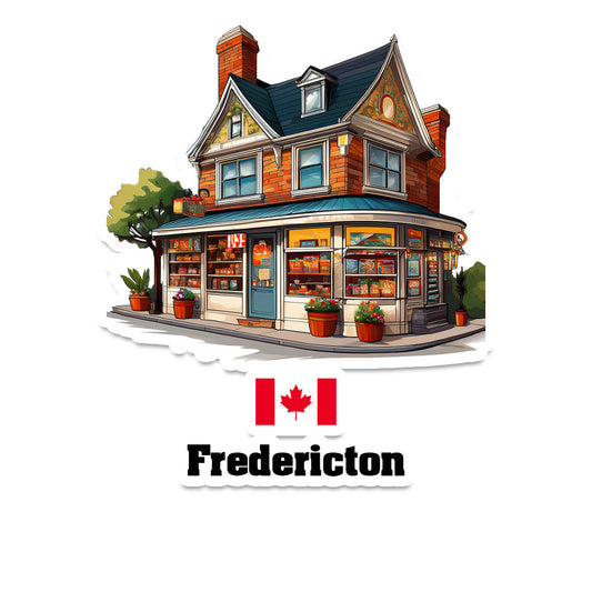 Fredericton Home Town Office Shop Canada Sticker & Magnet