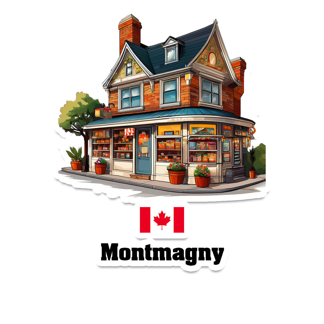 Montmagny Home Town Office Shop Canada Sticker & Magnet