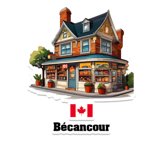 Bécancour Home Town Office Shop Canada Sticker & Magnet