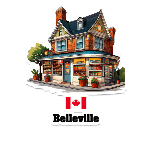 Belleville Home Town Office Shop Canada Sticker & Magnet