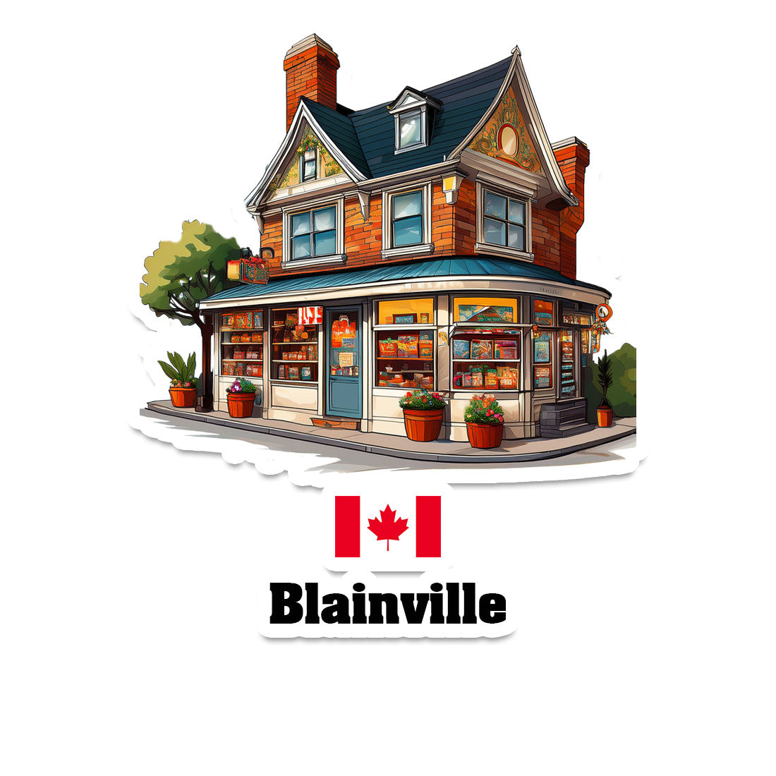 Blainville Home Town Office Shop Canada Sticker & Magnet