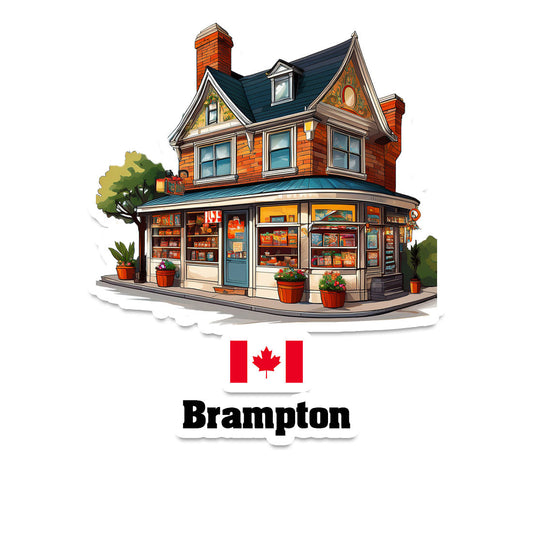 Brampton Home Town Office Shop Canada Sticker & Magnet