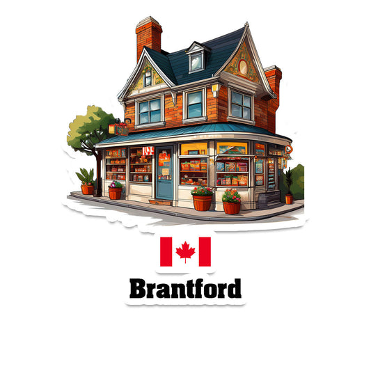 Brantford Home Town Office Shop Canada Sticker & Magnet