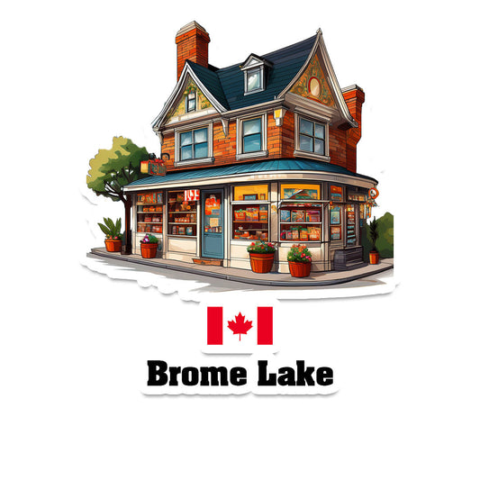 Brome Lake Home Town Office Shop Canada Sticker & Magnet