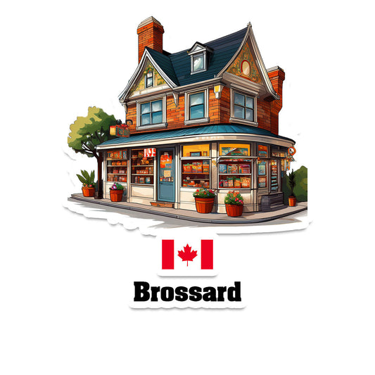 Brossard Home Town Office Shop Canada Sticker & Magnet