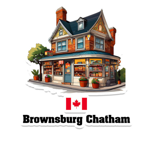 Brownsburg Chatham Home Town Office Shop Canada Sticker & Magnet