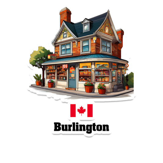 Burlington Home Town Office Shop Canada Sticker & Magnet