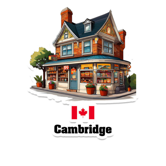 Cambridge Home Town Office Shop Canada Sticker & Magnet