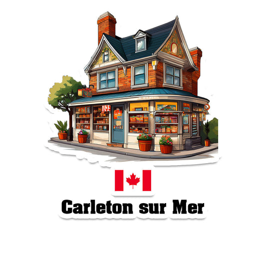 Carleton sur Mer Home Town Office Shop Canada Sticker & Magnet
