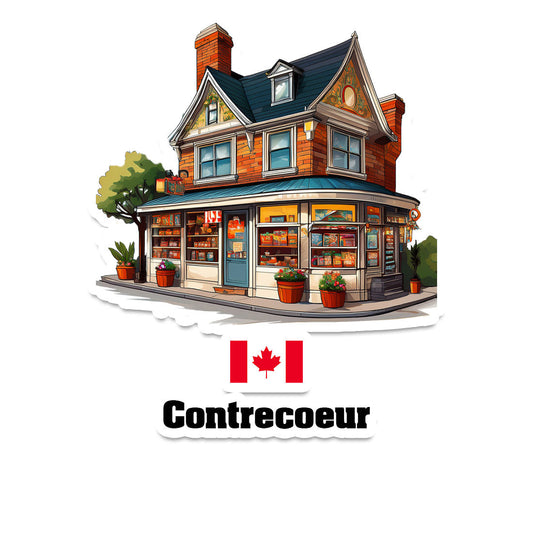 Contrecoeur Home Town Office Shop Canada Sticker & Magnet
