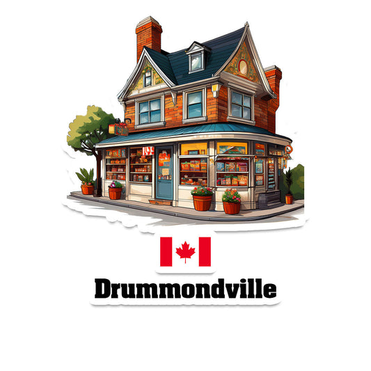 Drummondville Home Town Office Shop Canada Sticker & Magnet