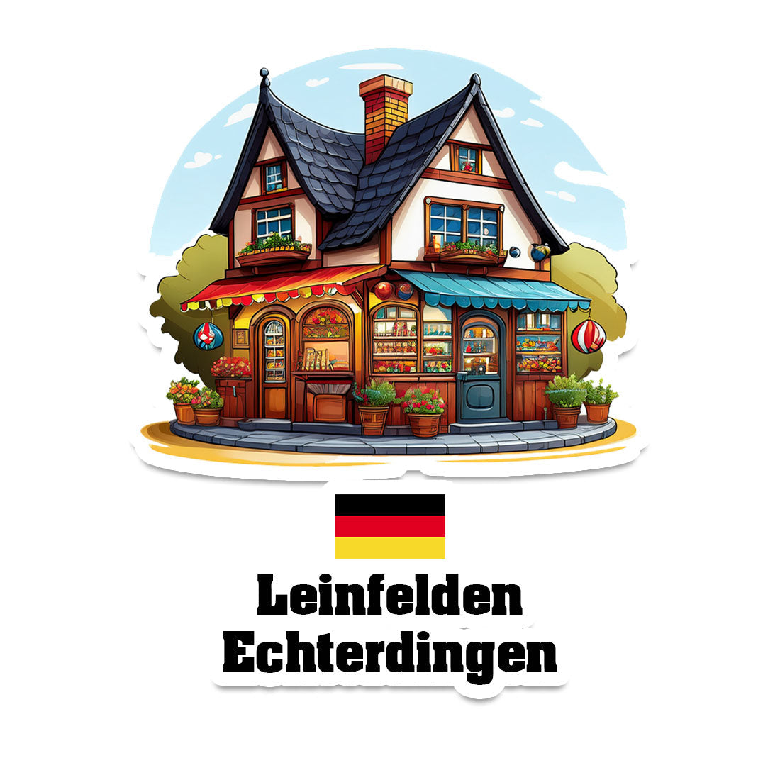 Leinfelden Echterdingen Home Town Office Shop Germany Sticker & Magnet