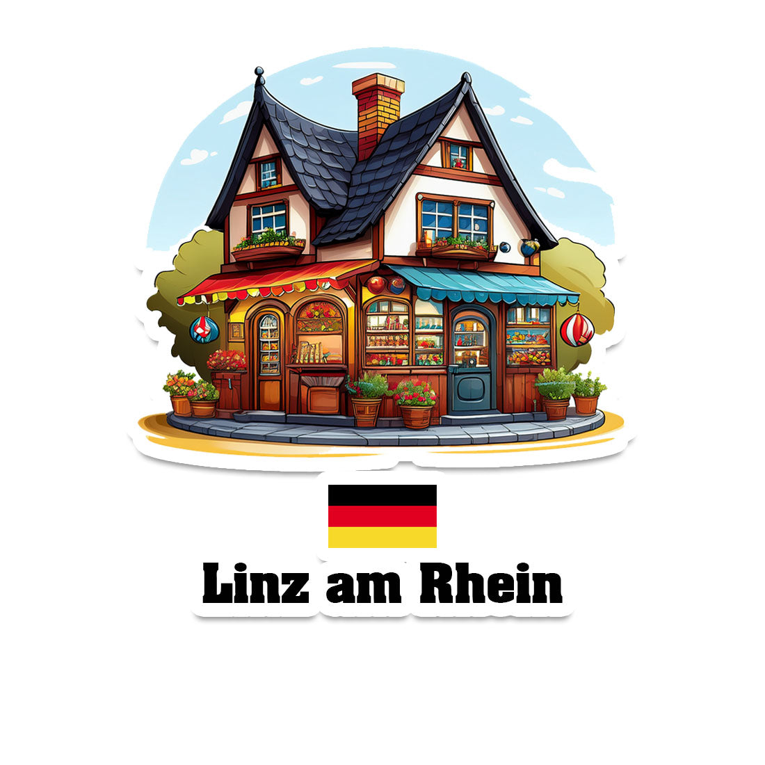 Linz am Rhein Home Town Office Shop Germany Sticker & Magnet