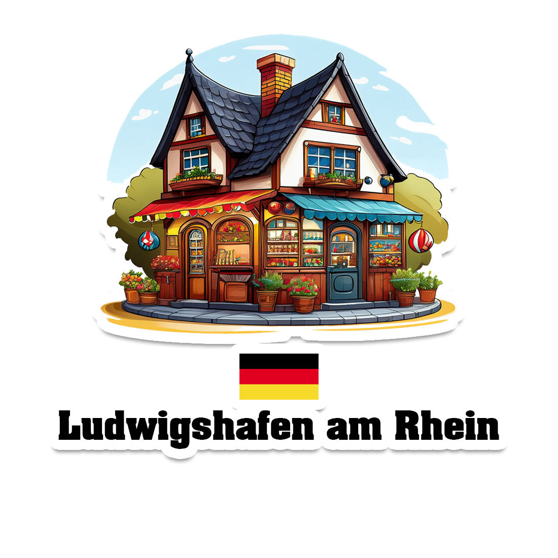 Ludwigshafen am Rhein Home Town Office Shop Germany Sticker & Magnet