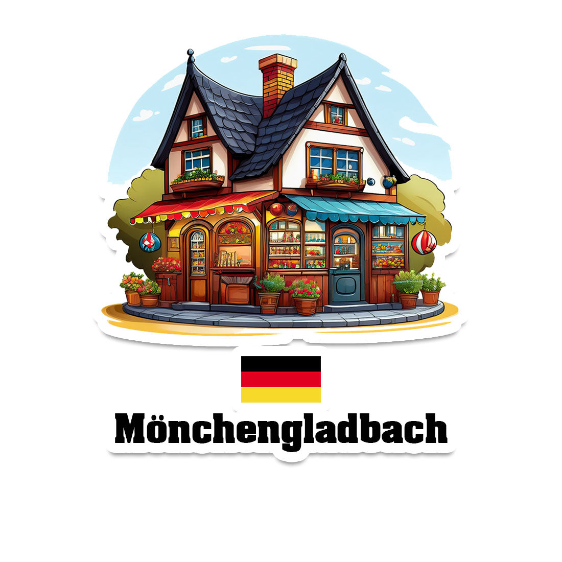 Mönchengladbach Home Town Office Shop Germany Sticker & Magnet