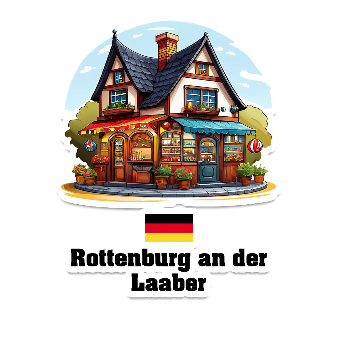 Rottenburg an der Laaber Home Town Office Shop Germany Sticker & Magnet