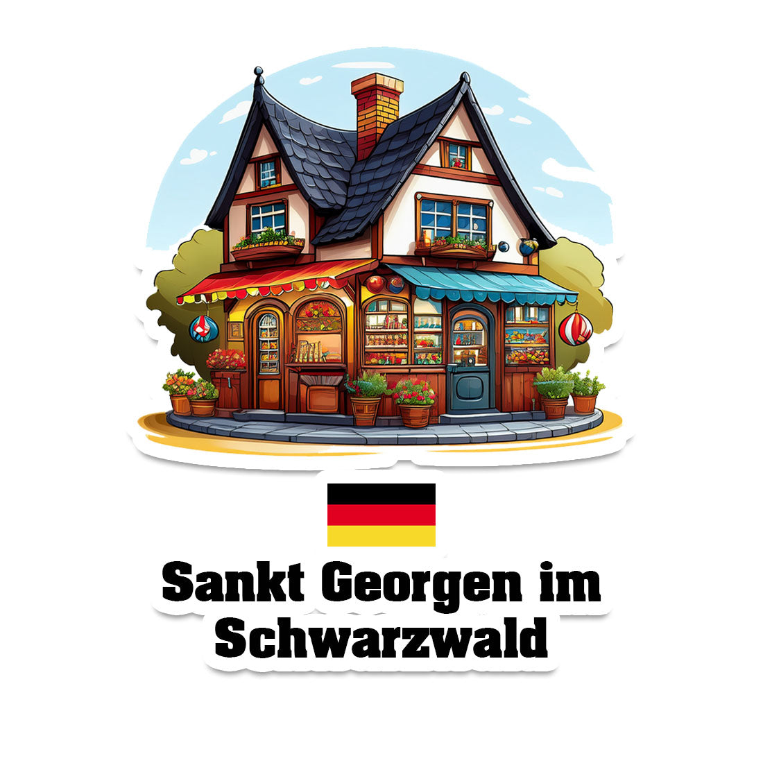 Sankt Georgen im Schwarzwald Home Town Office Shop Germany Sticker & Magnet
