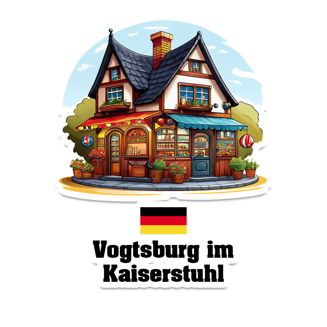 Vogtsburg im Kaiserstuhl Home Town Office Shop Germany Sticker & Magnet