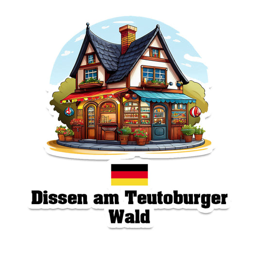 Dissen am Teutoburger Wald Home Town Office Shop Germany Sticker & Magnet