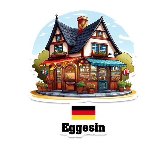 Eggesin Home Town Office Shop Germany Sticker & Magnet