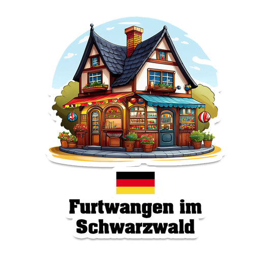 Furtwangen im Schwarzwald Home Town Office Shop Germany Sticker & Magnet