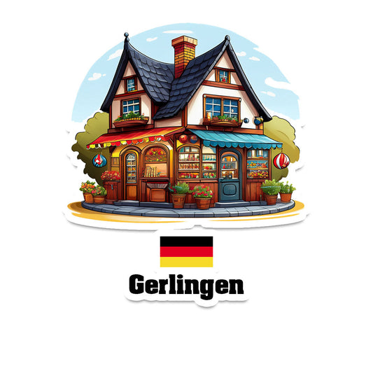 Gerlingen Home Town Office Shop Germany Sticker & Magnet