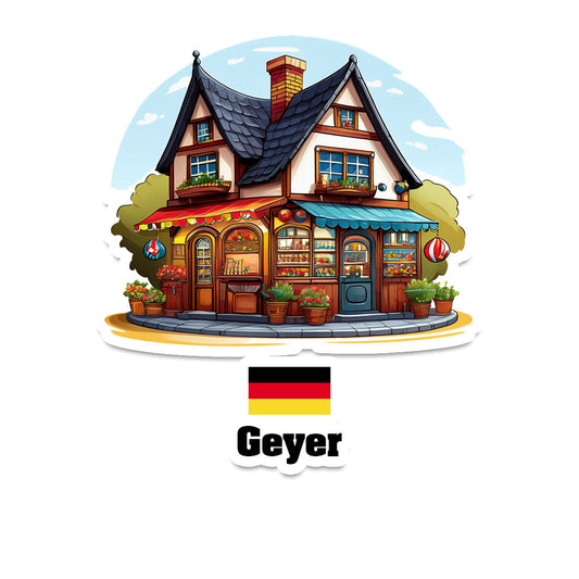 Geyer Home Town Office Shop Germany Sticker & Magnet