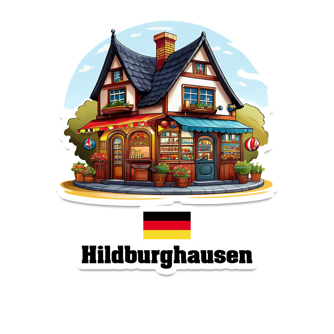 Hildburghausen Home Town Office Shop Germany Sticker & Magnet