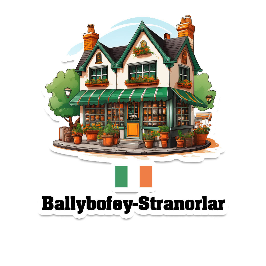 Ballybofey-Stranorlar Home Town Office Shop Sticker & Magnet