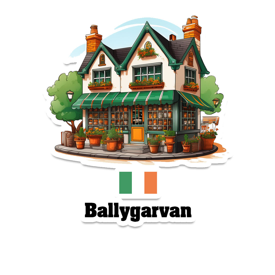 Ballygarvan Home Town Office Shop Sticker & Magnet