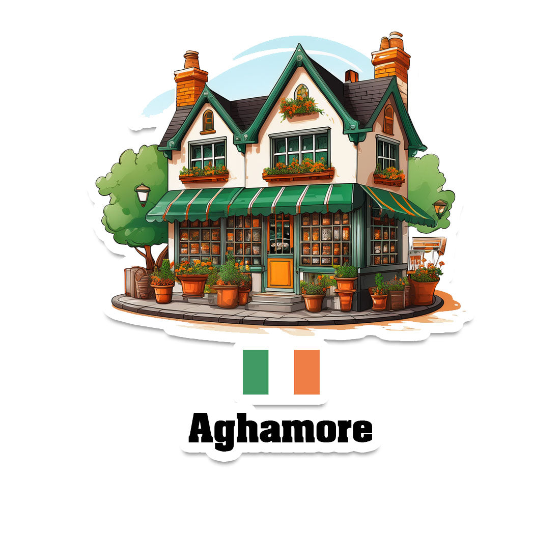 Aghamore Home Town Office Shop Sticker & Magnet