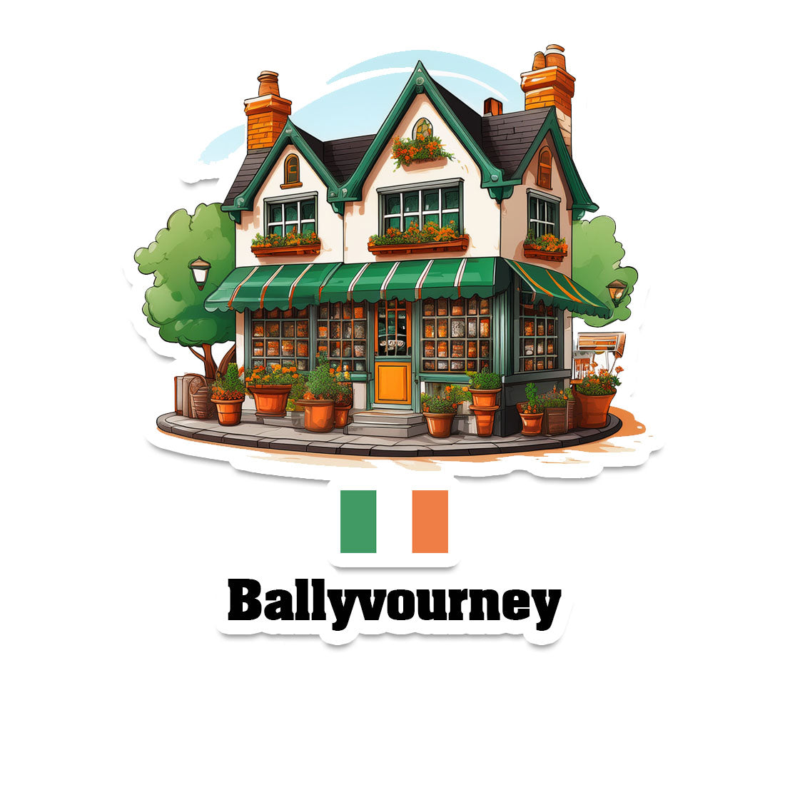 Ballyvourney Home Town Office Shop Sticker & Magnet