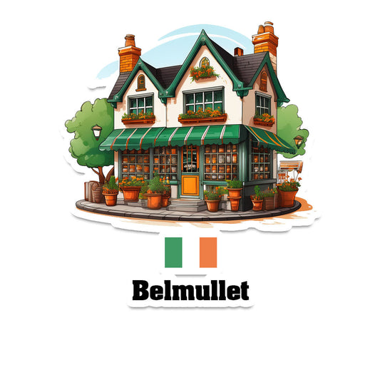 Belmullet Home Town Office Shop Sticker & Magnet